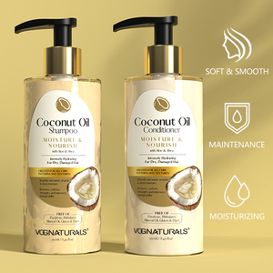 <span class=keywords><strong>Shampooing</strong></span> et après-shampoing à l'huile de coco pour cheveux secs et abîmés, soin capillaire nourrissant en profondeur, hydratant intense, marque privée - Product Image 3
