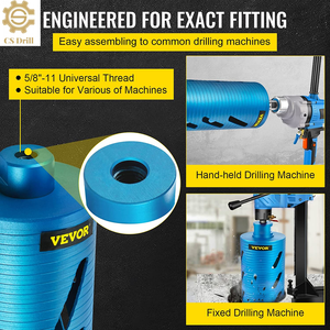 Mũi Khoan Lõi Trục 4.25 "/108 <span class=keywords><strong>Mm</strong></span> Đường Kính 5/8"-11 Với Mũi Khoan Thí Điểm & Lưỡi Dao 4.5 ", Lỗ Khoan Kim Cương Sâu 9.5"/241.3Mm - Product Image 4