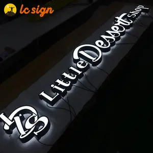 New design outdoor store frontlit logo sign company brand logo 3D Led lighted letter sign