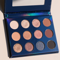 Palette de fards à paupières DIY 12 couleurs, fard à paupières hautement pigmenté, palette de fards à paupières végétalienne, palette de fards à paupières à marque privée