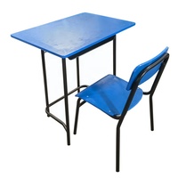 Ensemble de mobilier scolaire, pupitre et chaise pour un seul élève, pupitre et chaise de classe avec tiroir