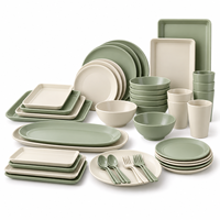 Ensemble d'assiettes en mélamine sur mesure, design moderne de luxe, qualité restaurant, vaisselle de service