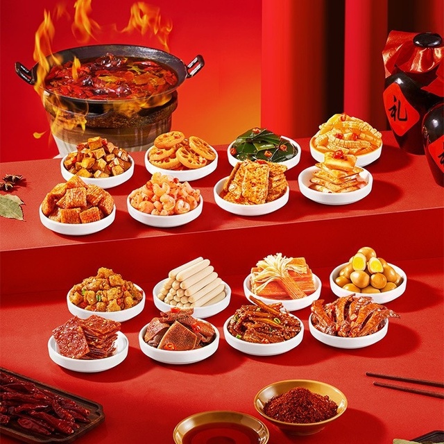 Bibizan Spicy Braised Duck Meat Snacks Large Gift Box Relieve Hunger Satisfy Appetite Night Snacks