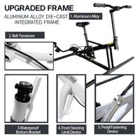 Vélo aquatique SUP à pontons plats pour 1 personne, cadre en aluminium avec plateforme avant gonflable Drop Stitch, pliable, pour complexe hôtelier, de Chine Lumark