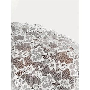 Poncho de Encaje Floral para Mujer, con Hombros Descubiertos, Asimétrico, Holgado, Corto, para la Playa, Transpirable, 100% Poliéster - Product Image 5