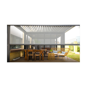 <span class=keywords><strong>Persianas</strong></span> eléctricas para exteriores, pantallas de patio motorizadas, pantalla retráctil con cremallera, cortina para exteriores - Product Image 5