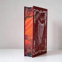 Luxuriöses Kartonbuch mit Kantenlackierung, Hardcover, A5, Edelpapier, Geprägtes Design, Fadenheftung