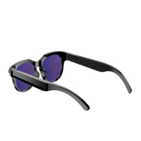 Lunettes Intelligentes IA avec Caméra, Recharge USB-C, Monture Carrée Classique Noire, Style Lunettes de Soleil, Verres Teintés, Lunettes Technologiques Portables