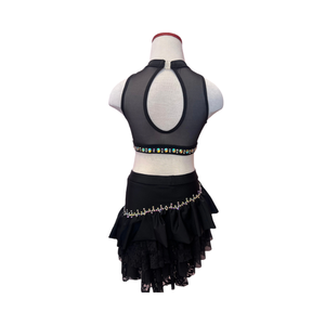 Vestido de ballet Black Glam, hecho de nailon y spandex flexibles y lujosos. Comodidad para tu espectacular actuación de baile. - Product Image 5
