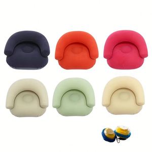 Silla Inflable Portátil Plegable Moderna de PVC Individual con Respaldo y Reposabrazos en Forma de U para Sala de Estar y Dormitorio - Product Image 2
