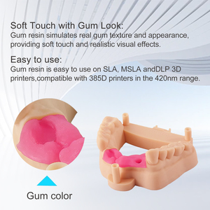 Resina Antinsky Gingiva para Impresora 3D DLP LCD, 405nm, 0.5kg, Alta Elasticidad y Bajo Olor, Resinas Fotopolímeras, Envío Gratuito - Product Image 4