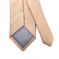 Cravate en Soie Jacquard Faite Main pour Homme, Style Business, Couleur Champagne, 100% Soie, Tissée, Populaire en Europe, Couleur Unie Rose Nude
