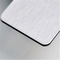 Panel Compuesto de Aluminio Alucobond ACP ACM Dorado Cepillado, Panel Compuesto de Cobre Cepillado/Gris Cepillado