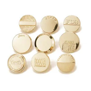 Jinyi Button Zinc Alloy Vintage Logo Design Custom Denim Buttons Jeans Button And Rivets