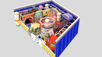 Aire de jeux intérieure pour enfants, jeu électronique, Projection Interactive, jardin d'enfants, toboggan, Trampoline, terrain de jeu, maison de jeux intérieure