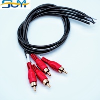 Câble audio RCA vers fil nu sur mesure pour fabricant OEM, plaqué or, 4 canaux, cuivre étamé, PVC, pour amplificateur de voiture, DSP, caisson de basses