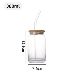 <span class=keywords><strong>Verres</strong></span> à boire réutilisables au design nordique avec couvercles en bambou et pailles en verre - Lavables au lave-vaisselle - <span class=keywords><strong>Verres</strong></span> pour café glacé, thé et bière - Product Image 6