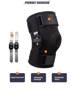 Fspg Hoge Kwaliteit Neopreen Medische Scharnierende Knie <span class=keywords><strong>Brace</strong></span> Verstelbare Patella Pad Spalken Voor Artritis Verwijderbare Knie Bescherming - Product Image 4