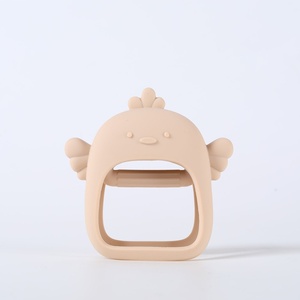 Mordedor de silicona al por mayor para bebés, mordedor de mano con diseño de animales, juguete masticable para recién nacidos, regalo para bebés - Product Image 4