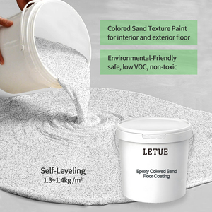 Foshan Factory Wholesale OEM Industrial Waterproof Self Leveling <b>Brush</b> Mable Effect Color Sand Epoxy Resin Paint <b>Floor</b> Coating - Product Image 3