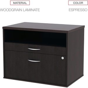 Archivador bajo Alera de 2 cajones, serie Credenza Open Office Desk, para documentos tamaño legal/letter, material de madera - Product Image 5