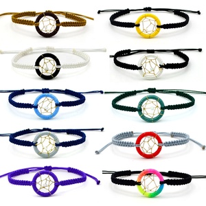 2023 Summer New Arrival Handmade Vintage <strong>Dreamcatcher</strong> Adjustable Braided Friendship <strong>Bracelet</strong> for Girls - Product Image 1