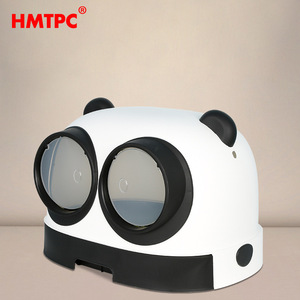กระบะทรายแมว HMTPC Panda Cat ขนาด 55.5x43.7x38.8 ซม. แบบปิดมิดชิด ประตูคู่ ทำความสะอาดง่าย ควบคุมกลิ่น สำหรับแมว - Product Image 2