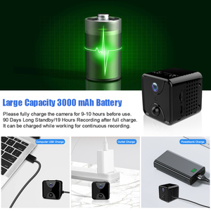 Mini Cámara Inalámbrica para el Hogar, Pequeña, 1080p, Visión Nocturna, Batería, Sensor <span class=keywords><strong>de</strong></span> Movimiento PIR, Cámara Wifi - Product Image 4