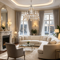 Lustre en cristal de luxe avec tuyau courbé en plomb, de haute qualité, pour la décoration de la maison, des hôtels, des villas et des salons.