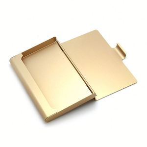 Porte-cartes de visite en aluminium coloré en gros, étui épais en métal pour cartes de crédit avec impression de logo personnalisé - Product Image 2