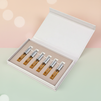 Boîte en carton magnétique à rabat personnalisée en usine avec insert en EVA, emballage de luxe pour échantillons de parfum de 10 ml, sérums de peptides