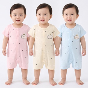 Yürümeye başlayan kızlar t-shirt gömlek üstleri Tops pamuk yaz kısa kollu yenidoğan Clothesa iç çamaşırı bebek Romper pijama giysileri - Product Image 1