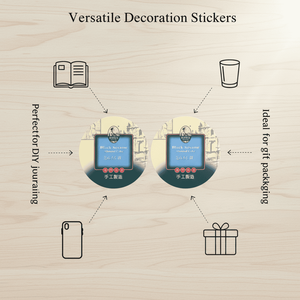 Venta de pegatinas personalizadas, impresas a medida, troqueladas, con corte suave y pegatinas para alimentos. - Product Image 1