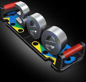 상체 운동 피트니스 장비 운동용 플라스틱 플레이트 브래킷이있는 다기능 접이식 푸시 업 보드 - Product Image 4