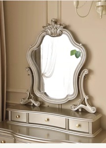 American Style Bedroom Light Luxury Solid Wood Dressing <b>Table</b> Makeup <b>Table</b> Neoclassical Princess Makeup <b>Mirror</b> - Product Image 3