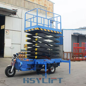 10m 500kg Selbst fahrende Dreirad-Scheren bühne Dreirädrige hydraulische Scheren bühne Luft arbeitstisch plattform - Product Image 1