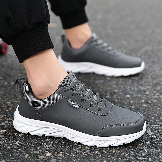 2025 Solid Color Men's Athleisure Running Shoes Low Top Lace-up Fashion Athletic Running Shoes