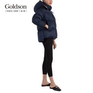 Bomber da <span class=keywords><strong>donna</strong></span> lungo stile europeo per l'inverno freddo impermeabile con imbottitura in Nylon/poliestere tasca decorativa - Product Image 6