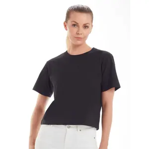 Women's <b>Cropped</b> Heavy <b>T</b> <b>T</b>-<b>shirt</b> sustainable merchandising - Product Image 1