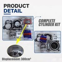 Kit de Juntas de Pistón y Bloque de Cilindro CQJB de 76 mm para Loncin YBS300 LX176MN, Repuestos para Motor de Motocicleta Todoterreno de 300 cc