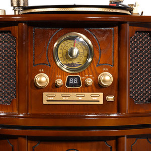 Giradischi CD-MP3 radio AM/FM in legno con riproduzione UFD / SD MP3 e altoparlanti integrati - Product Image 5