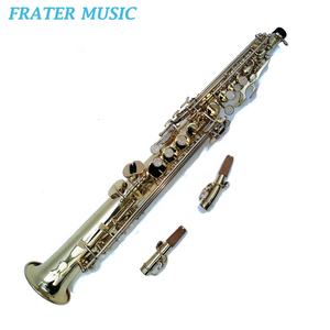 Sassofono Soprano Best Seller OEM di Alta Qualità, Laccato Oro, Tono Bb, Sassofono Soprano Dritto con Chiave Fa Alta (JSST-700L) - Product Image 1