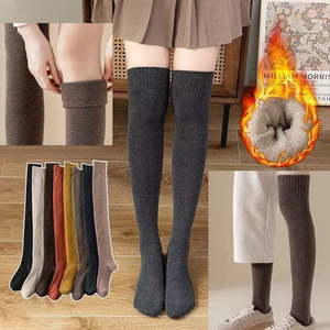 Allch 2026 Nouvelles chaussettes jetables pour filles, de haute qualité, au-dessus du genou, tricotées, antibactériennes, longues, chauffe-jambes - Product Image 5