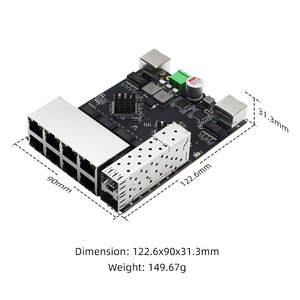 Módulo de conmutador de red de 12 puertos de inspección de visión de automatización Industrial, 12-60V, módulo de conmutador Ethernet PoE de 10 puertos, PCBA, 1, 2, 2, 2, 1, 2 - Product Image 3