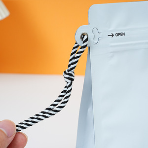 Custom Logo Food Grade Candy Tea Coffee Packaging Plastic Stand up Flat Bottom Bags and <b>Pouches</b> with Ziplock Valve - Product Image 6