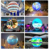 Pantalla de publicidad de bola flexible de Interior de desplazamiento de forma suave comercial Pantalla LED esférica P2.5