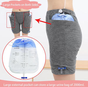 Sous-vêtements avec poche à urine pour patients âgés, interventions chirurgicales abdominales, unisexe, neutre en termes de genre, en coton, certifié CE, 28x18CM - Product Image 2