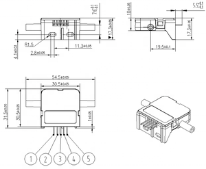 Fr03h quy mô đầy đủ nhiệt Khối lượng không khí lưu lượng khí Cảm biến 1/2/3/4/5 SLM - Product Image 5