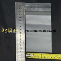 Sac givré auto-adhésif en CPE pour vêtements, câbles de données numériques, étuis de téléphone portable, emballage épais en PE PLA avec fermeture éclair