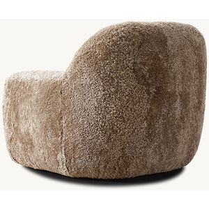 Высокое качество, современные пушистые роскошные диваны для гостиной, стильные комнатные, мебель из шерсти, вращающееся кресло - Product Image 4